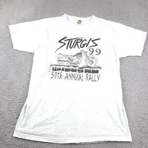 Vintage Sturgis 1999 T Shirt Black Hills Classic 59th Annual Rally Motorcycle XL